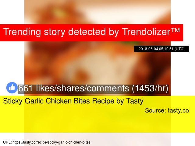 Sticky Garlic Chicken Bites Recipe By Tasty